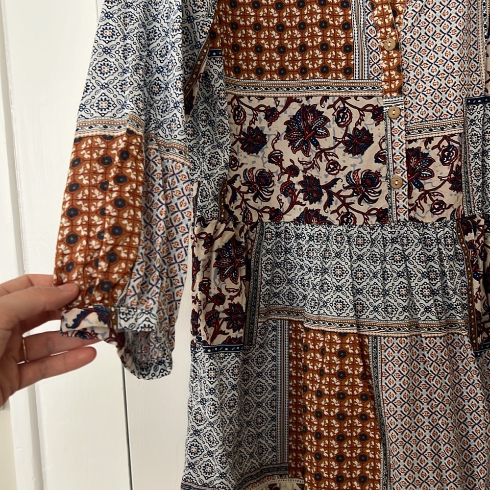 Zara Multicolored Patchwork Dress - Medium - Miss… - image 3
